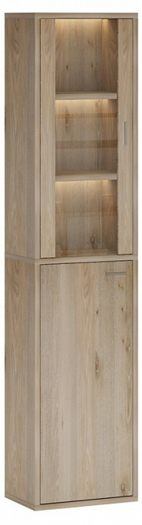 Фото Шкаф-витрина Домино СУ(ш1в2)+1ФГ+1ФС MER_SUsh1v2-1FG-1FS-N-nelson - интернет-магазин МегаТерем в Москве