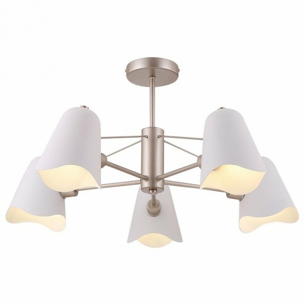 Фото Люстра на штанге Freya Manon FR5037PL-05S MY_FR5037PL-05S - интернет-магазин МегаТерем в Москве