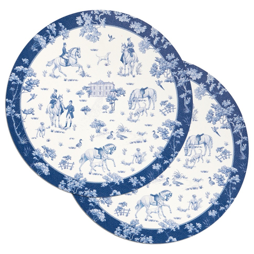 Фото Набор подстановочных салфеток de jouy из 2 шт., диаметр=38 см Lefard (771-153) - интернет-магазин МегаТерем в Москве