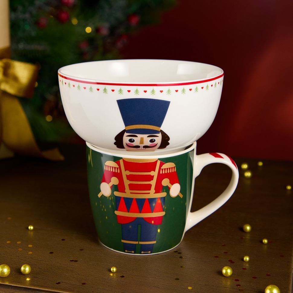 Фото Набор посуды lefard щелкунчик 2 пр. (кружка 360мл, салатник 500мл) (260-1064)  - интернет-магазин МегаТерем в Москве