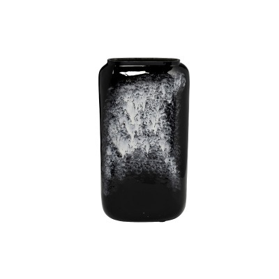 Ваза стеклянная серо-черная...