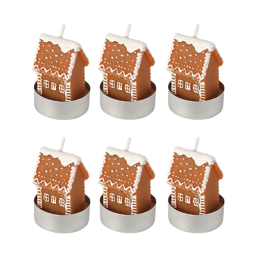 Фото Набор декоративных свечей gingerbread houses из коллекции new year essential, 6 шт. (79753) - интернет-магазин МегаТерем в Москве