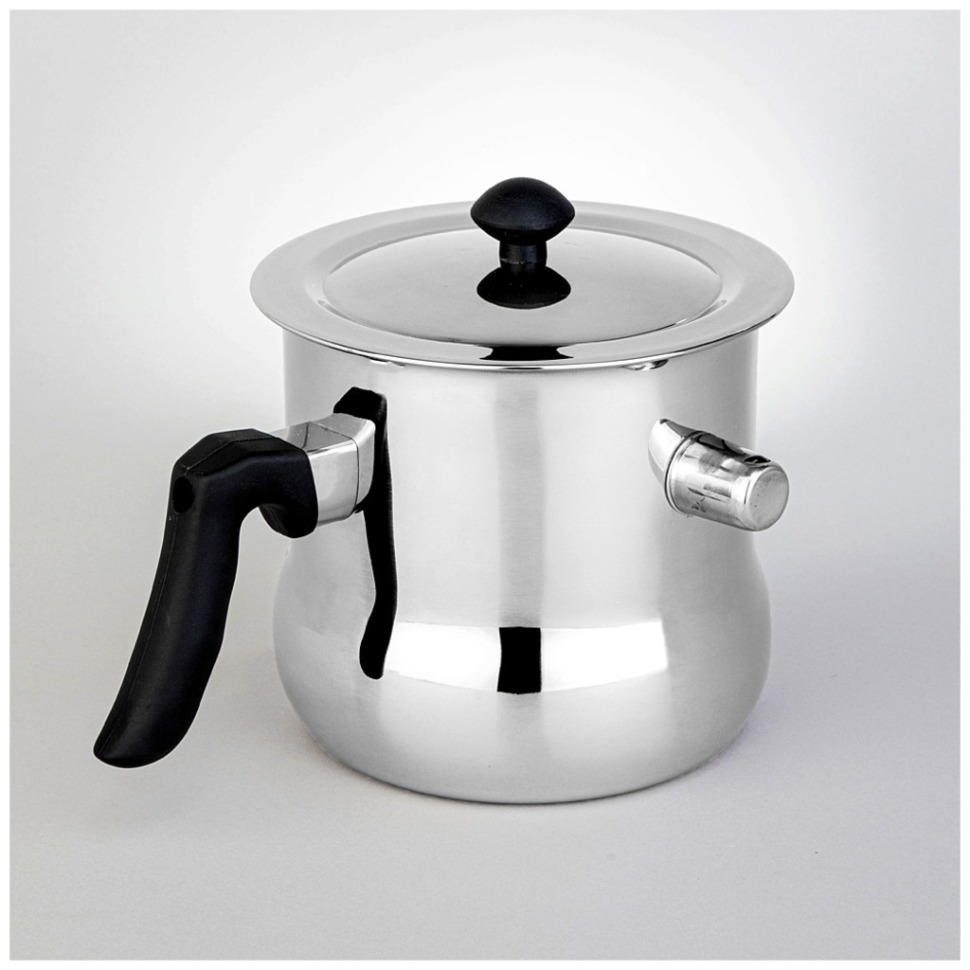 Фото Молоковарка со свистком и крышкой, 1,5л Agness (916-425) - интернет-магазин МегаТерем в Москве