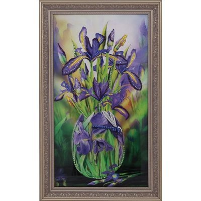 Картина Цветы Ирисы с кристаллами Swarovski (1863)