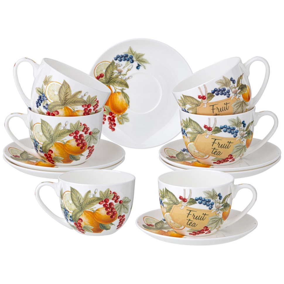 Фото Чайный набор lefard fruit basket на 6 пер. 12 пр. 330 мл (104-996)  - интернет-магазин МегаТерем в Москве