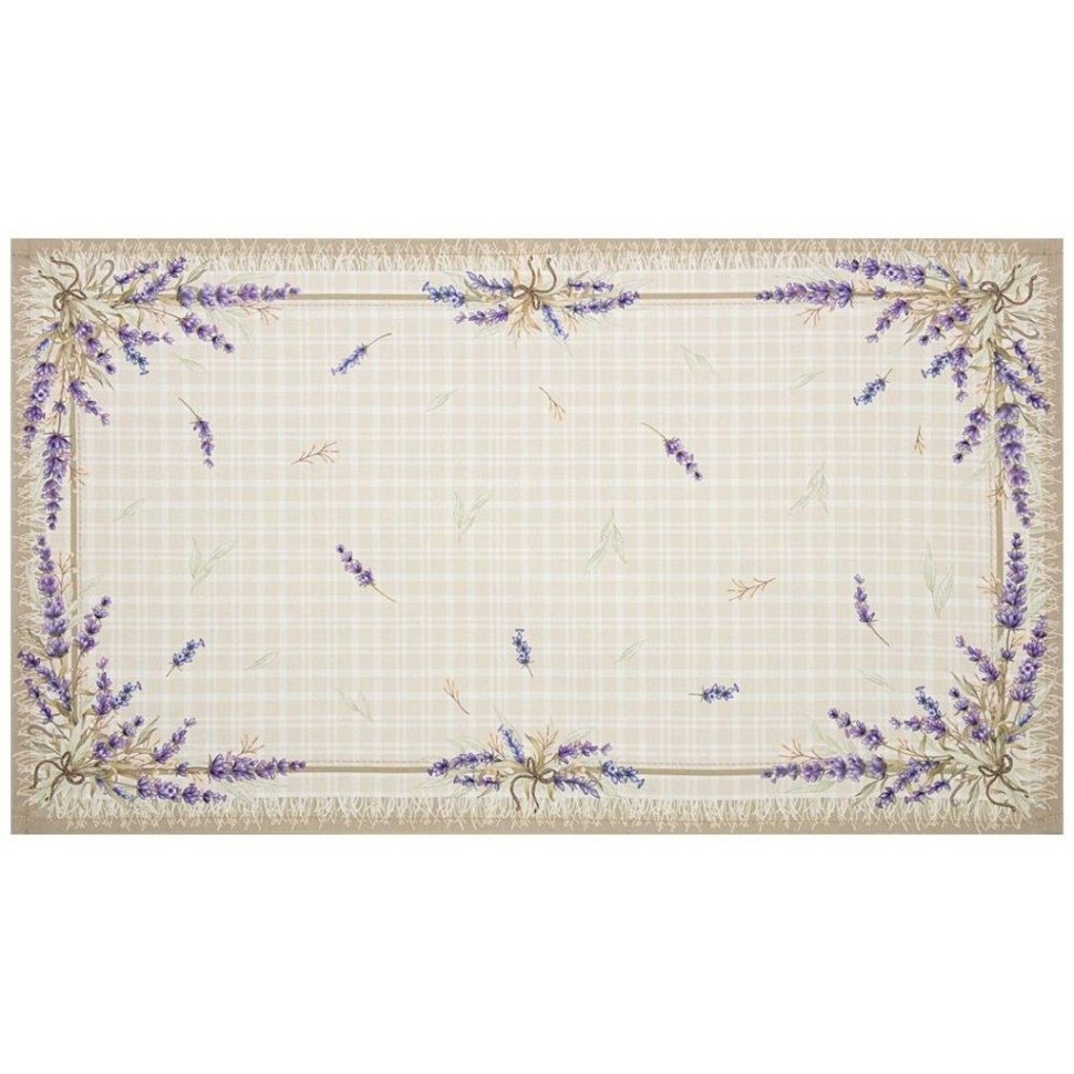 Фото Полотенце душа прованса,40х70см, 100% хлопок,бежевый,твил, клетка SANTALINO (850-735-6) - интернет-магазин МегаТерем в Москве