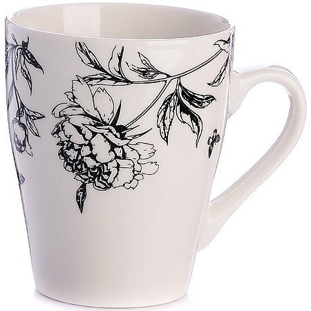 Фото Кружка 340 мл Пионы Black LORAINE (9-31227-3) - интернет-магазин МегаТерем в Москве
