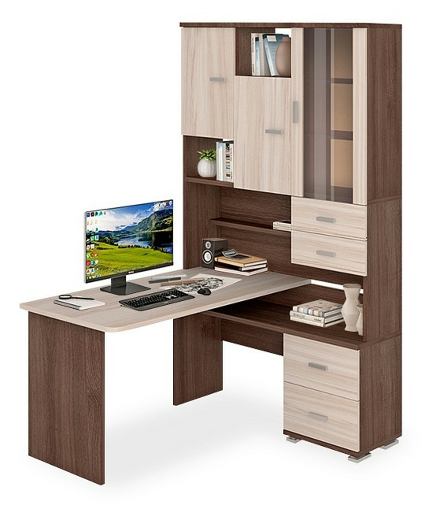 Фото Стол компьютерный Домино СР-620/140 MER_SR-620-140_SHKK-PRAV - интернет-магазин МегаТерем в Москве