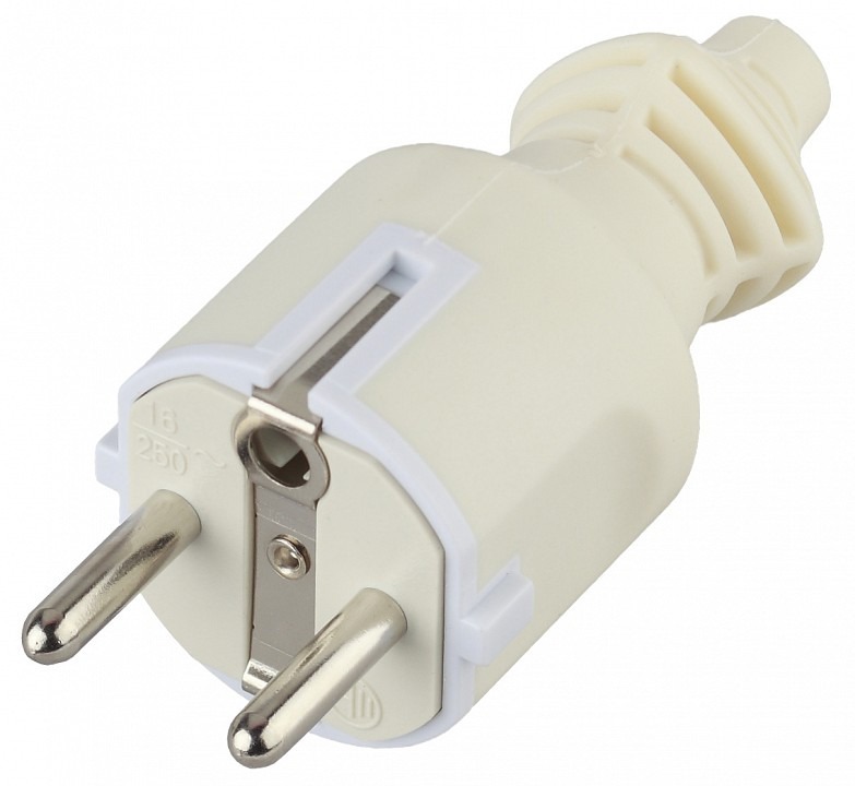 Фото Вилка прямая с заземлением Эра  V4(W) ER_B0019188 - интернет-магазин МегаТерем в Москве