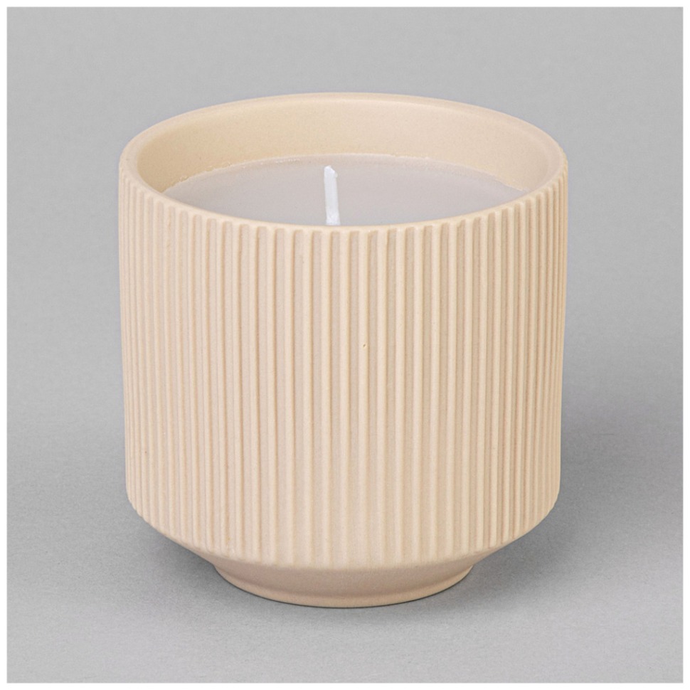 Фото Свеча ароматическая 200мл 7*7*7см цвет: бежевый Lefard (374-162) - интернет-магазин МегаТерем в Москве