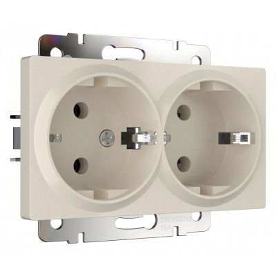Розетка двойная с заземлени...