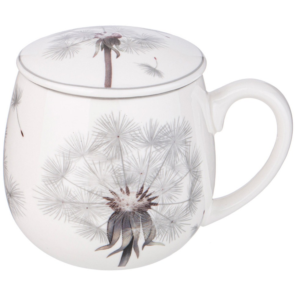 Фото Кружка заварочная lefard dandelion с металл. ситом и фарфор. крышкой 420 мл (87-285)  - интернет-магазин МегаТерем в Москве