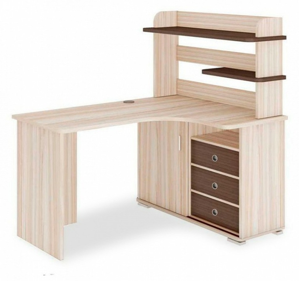 Фото Стол компьютерный Домино СР-145 MER_SR-145-KSHK-CH-PRAV-NOVYJ - интернет-магазин МегаТерем в Москве