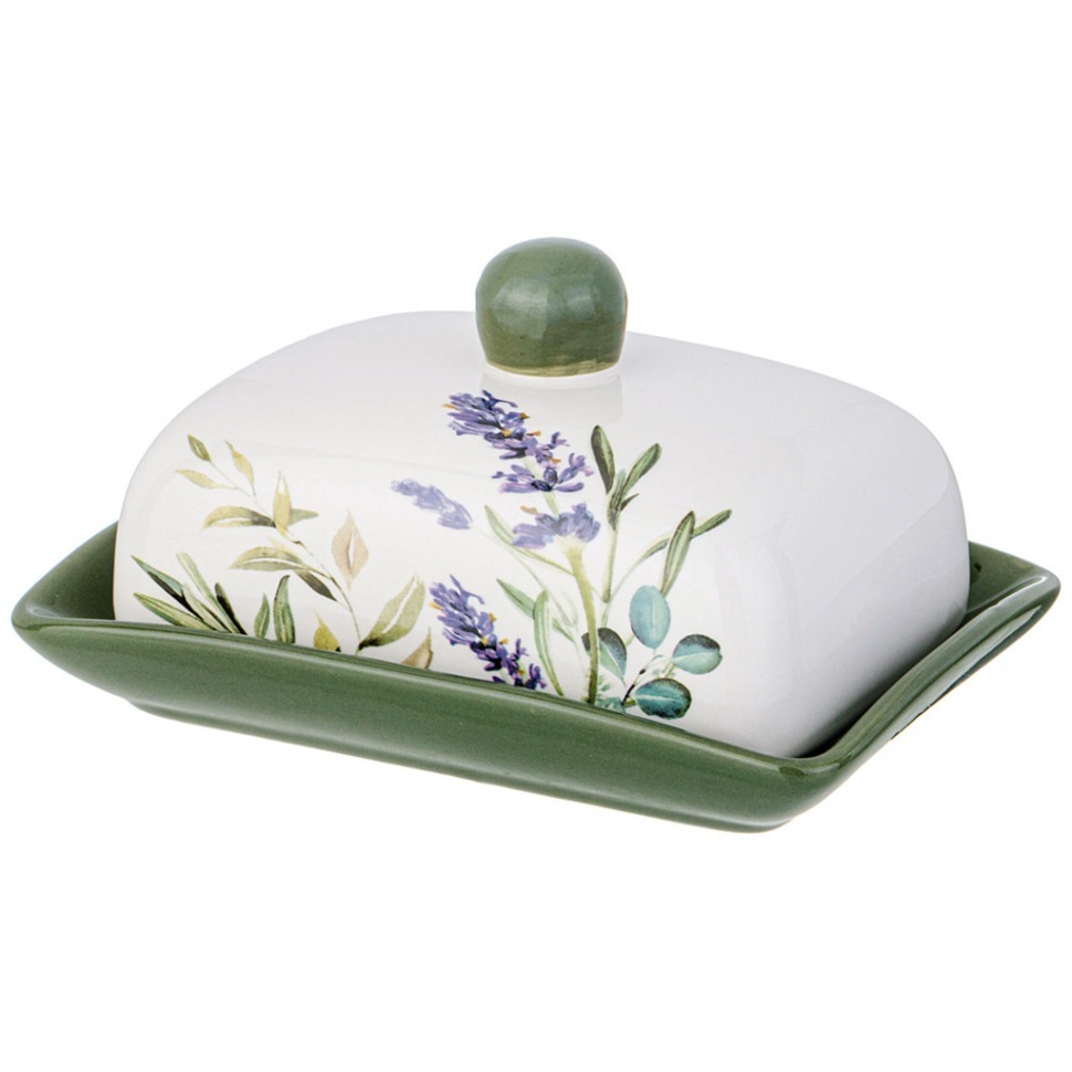 Фото Масленка agness лаванда 17*12,5*8,5 см (358-2150)  - интернет-магазин МегаТерем в Москве