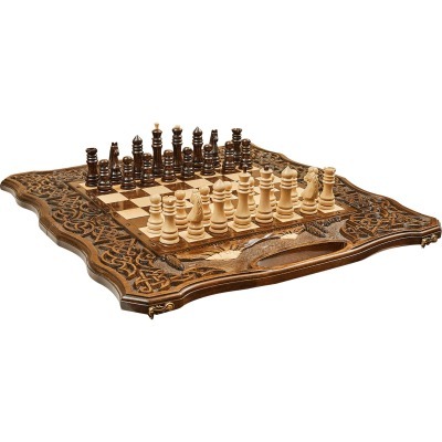 Шахматы + нарды резные с Ар...