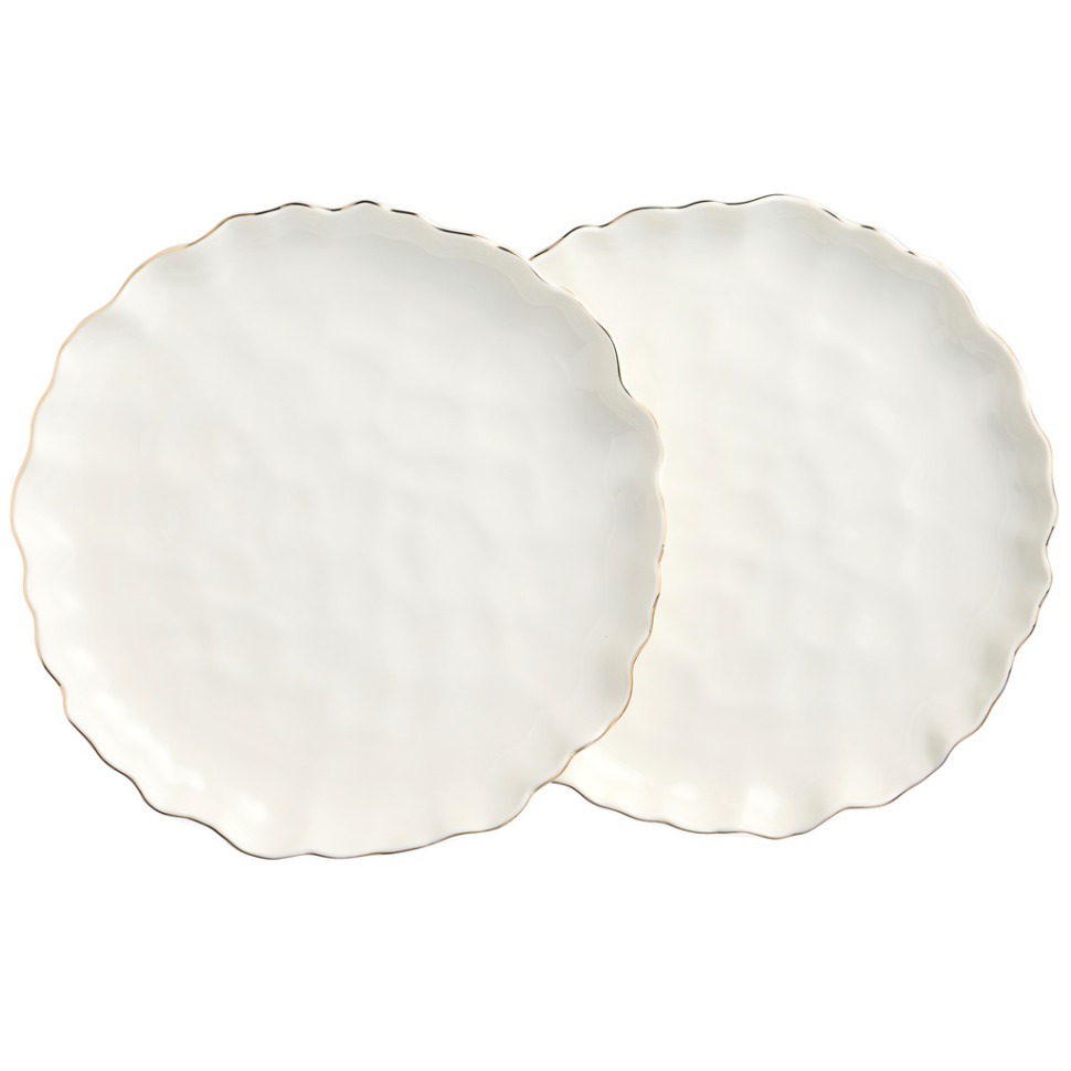 Фото Набор тарелок обеденных lefard charm 2 шт., 26,5*3 см (с золотой линией) (779-363)  - интернет-магазин МегаТерем в Москве