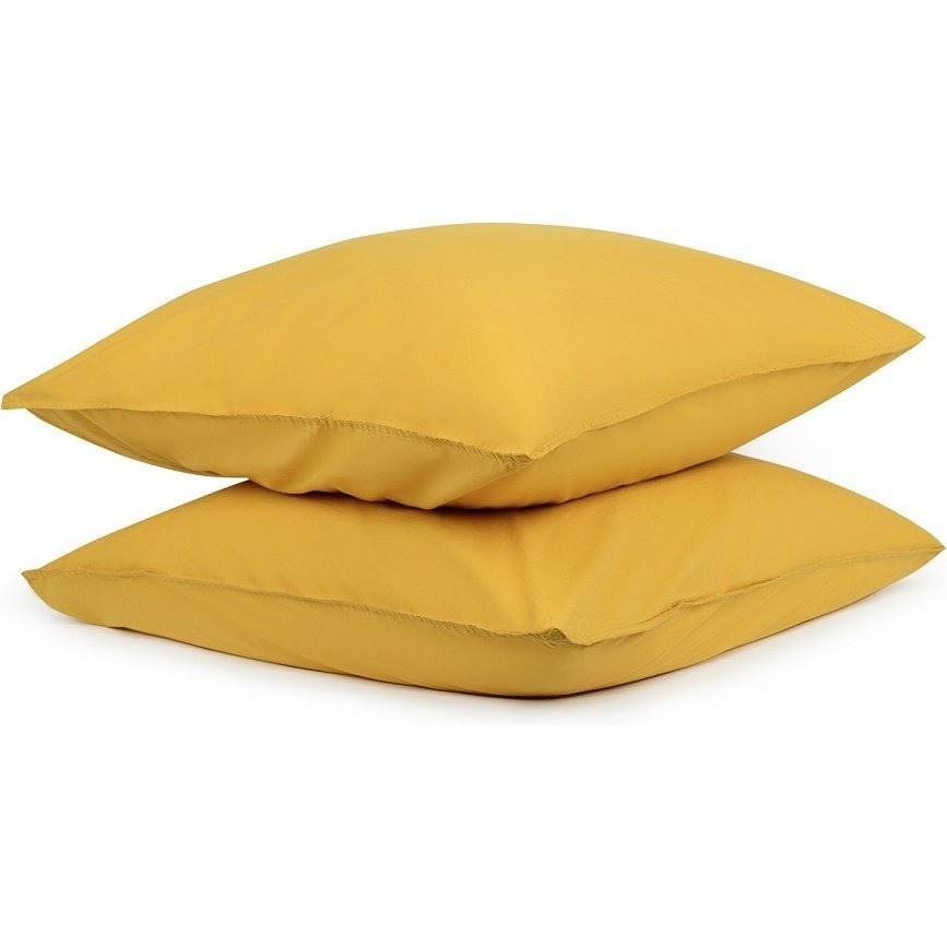 Фото Набор из двух наволочек горчичного цвета из органического стираного хлопка из коллекции essential, 70х70 см (69380) - интернет-магазин МегаТерем в Москве
