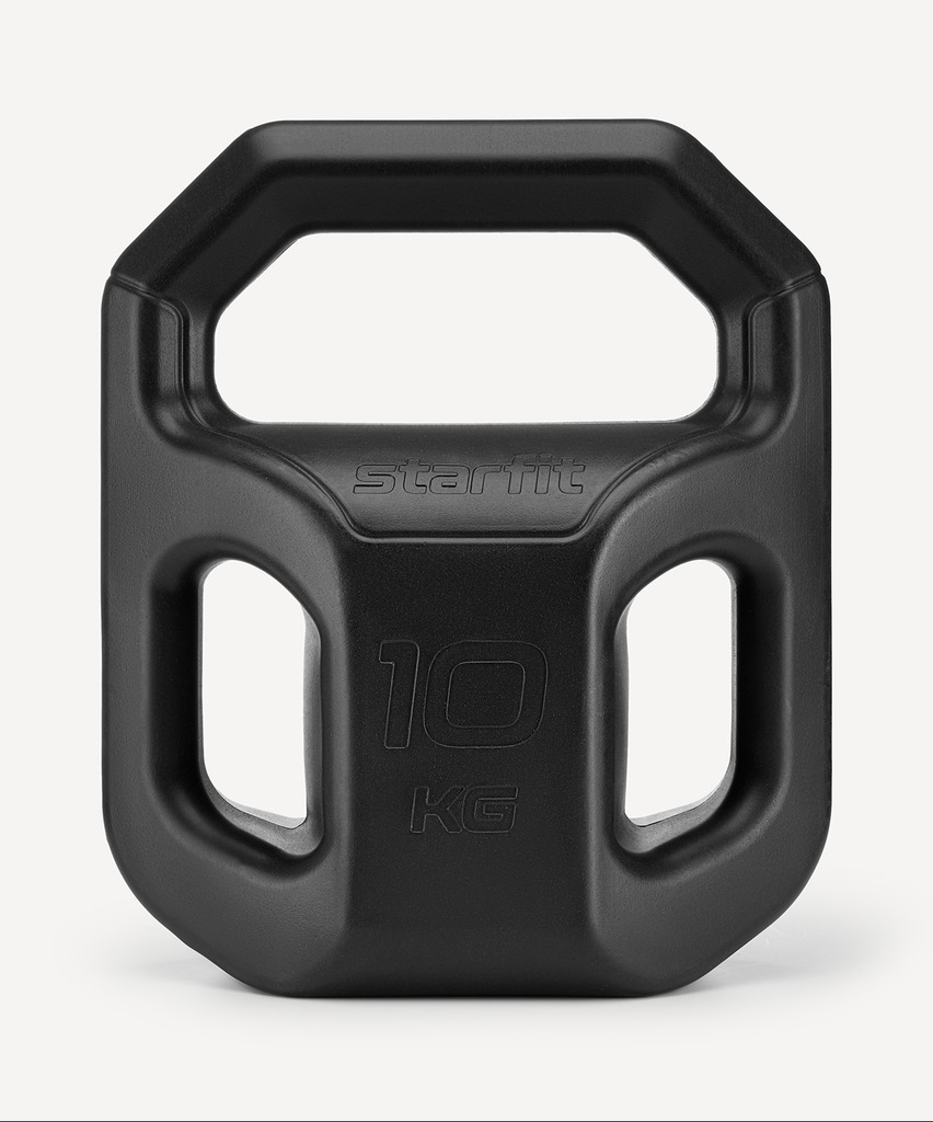 Фото Гиря пластиковая STARFIT DB-505, 10 кг, черный (2113754) - интернет-магазин МегаТерем в Москве
