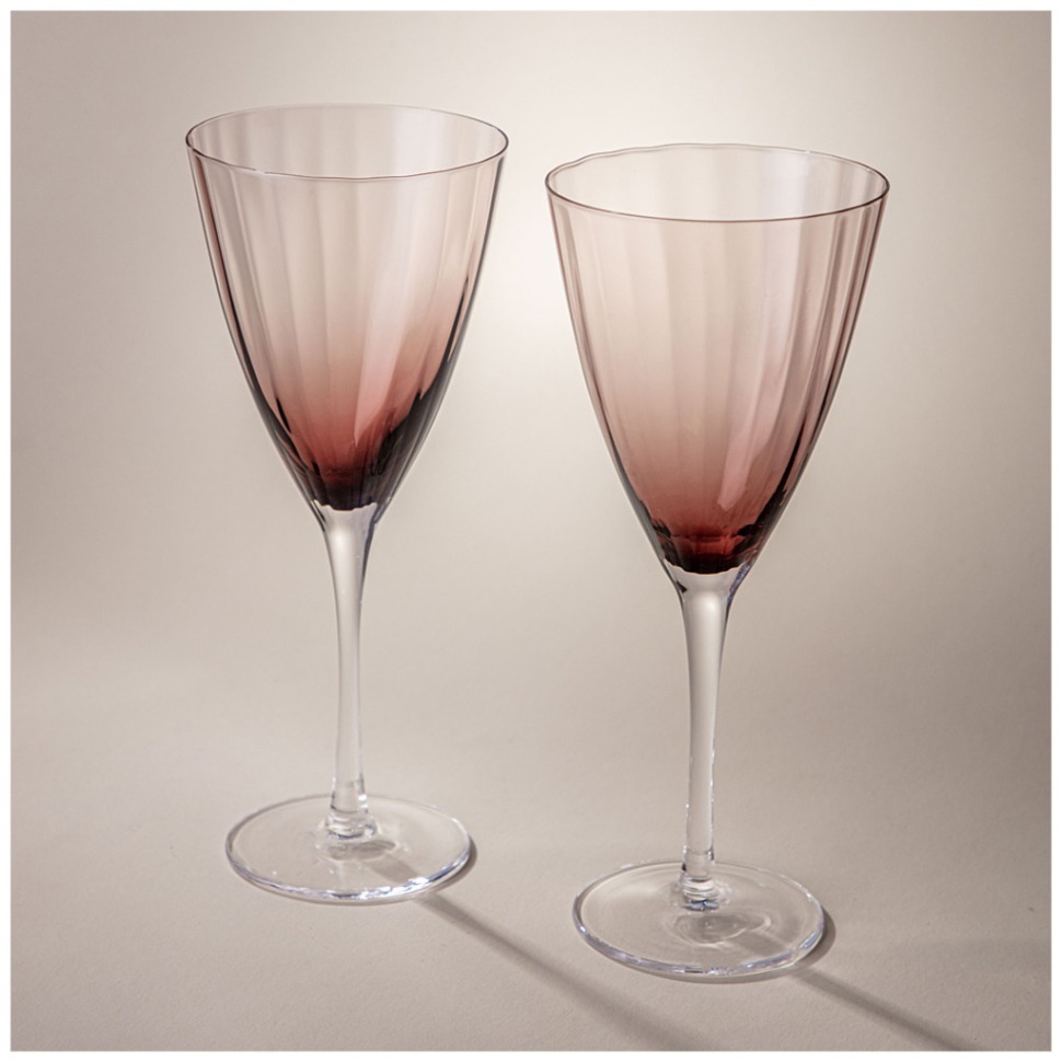 Фото Набор бокалов для вина из 2 шт mirage purple 410 мл Lefard (693-021) - интернет-магазин МегаТерем в Москве