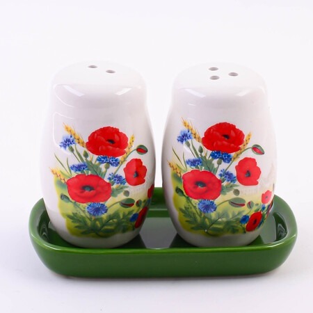 Фото Набор для специй Цветущие Маки LORAINE (60283) - интернет-магазин МегаТерем в Москве