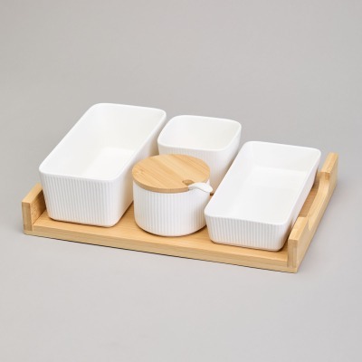 Набор сервировочный lefard "native" 4 пр. на подставке (761-136) 