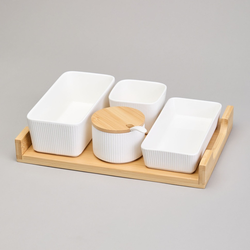 Фото Набор сервировочный lefard native 4 пр. на подставке (761-136)  - интернет-магазин МегаТерем в Москве