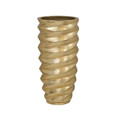 Кашпо волнистое цвет золото...