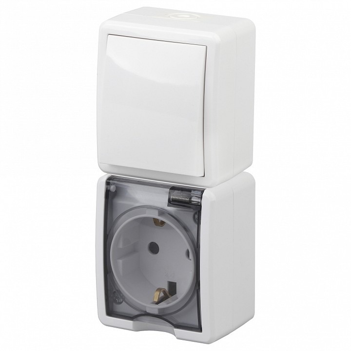 Фото Блок с розеткой и выключателем Эра Эра Эксперт 11-7407-01 ER_B0036004 - интернет-магазин МегаТерем в Москве
