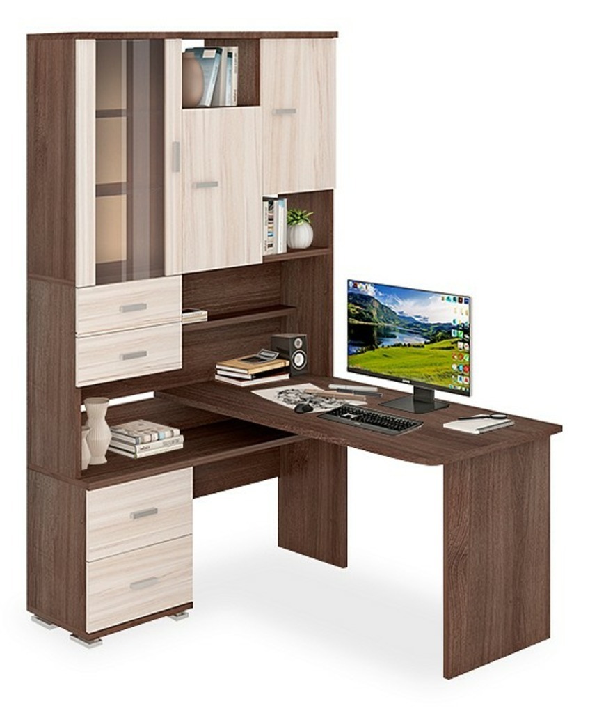 Фото Стол компьютерный Домино СР-620/140 MER_SR-620-140_SHKSH-LEV - интернет-магазин МегаТерем в Москве