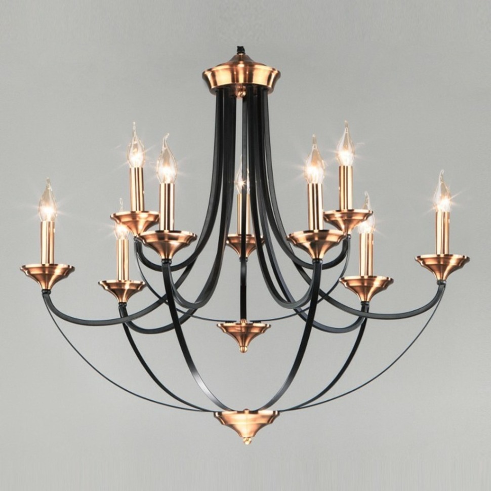 Фото Подвесная люстра Eurosvet Lazzaro 60098/9 черный EV_a045217 - интернет-магазин МегаТерем в Москве