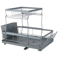 Сушилка для посуды серая 43*30*31 см (кор-6шт) Agness (917-104)