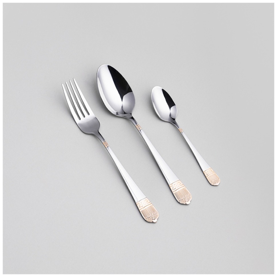 Фото Набор столовых приборов sole agness 18 пр., сталь 18/0 (1000-008)  - интернет-магазин МегаТерем в Москве