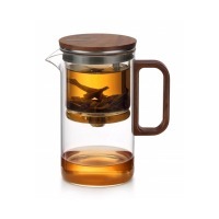 Чайный инфузер BP-13, Боросиликатное стекло, нержавеющая сталь, clear/brown, SAMADOYO