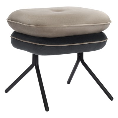 Пуф pea, велюр, бежевый/тем...