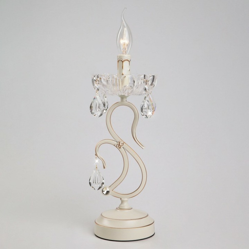 Фото Настольная лампа декоративная Eurosvet Etna 12205/1T белый Strotskis EV_59683 - интернет-магазин МегаТерем в Москве