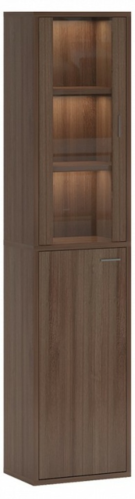 Фото Шкаф-витрина Домино СУ(ш1в2)+1ФГ+1ФС MER_SUsh1v2-1FG-1FS-SH-shamoni-CH - интернет-магазин МегаТерем в Москве