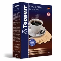 Фильтр TOPPERR №4 для кофеварок бумажный неотбеленный 100 штук 3014 456419 (94166)