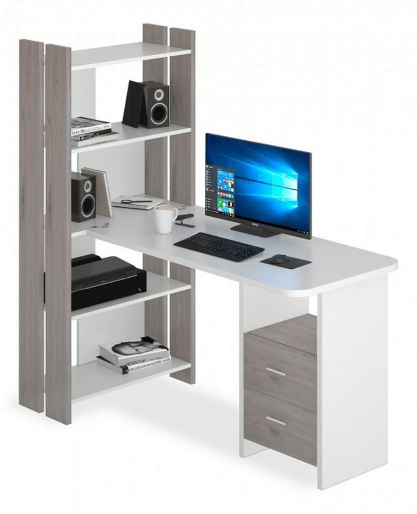 Фото Стол компьютерный Домино Lite СТЛ-ОВ+С120Р MER_STL-OV-S120RPryam_NBE - интернет-магазин МегаТерем в Москве