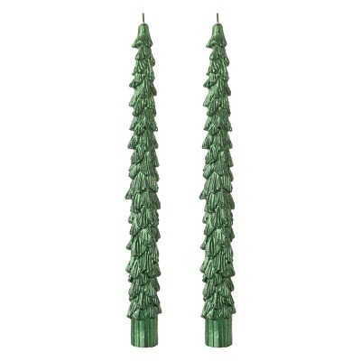 Набор из двух свечей зелено...
