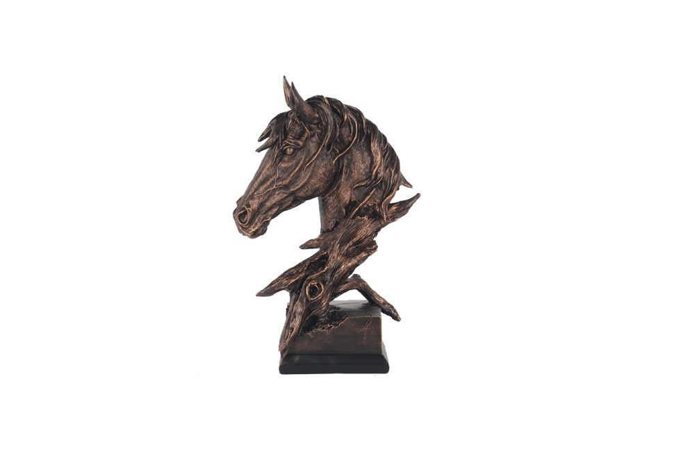 Фото Статуэтка Голова лошади цвет бронза 27*27*42см (TT-00011577) - интернет-магазин МегаТерем в Москве