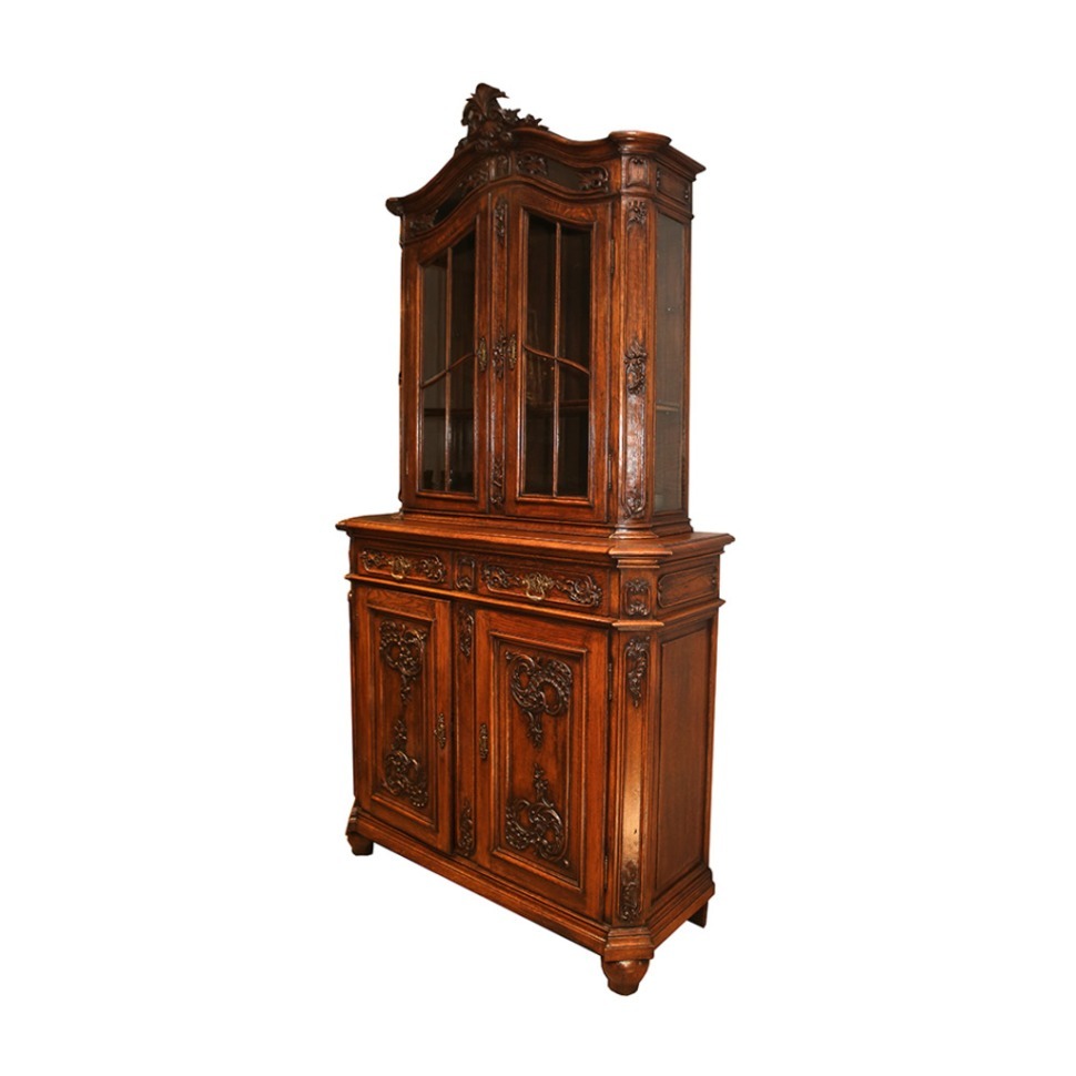 Фото Шкаф Лиг XIX век DM- Liege_cabinet, дуб, Multicolor, ROOMERS ANTIQUE - интернет-магазин МегаТерем в Москве
