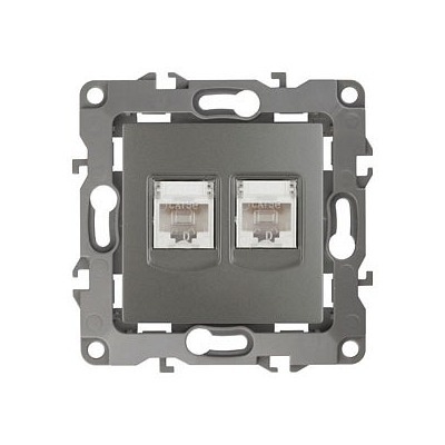 Розетка двойная Ethernet RJ-45 без рамки Эра Эра 12 12-3108-12 ER_B0019354