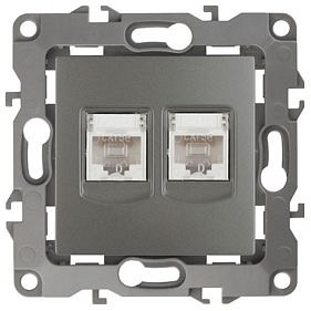 Фото Розетка двойная Ethernet RJ-45 без рамки Эра Эра 12 12-3108-12 ER_B0019354 - интернет-магазин МегаТерем в Москве