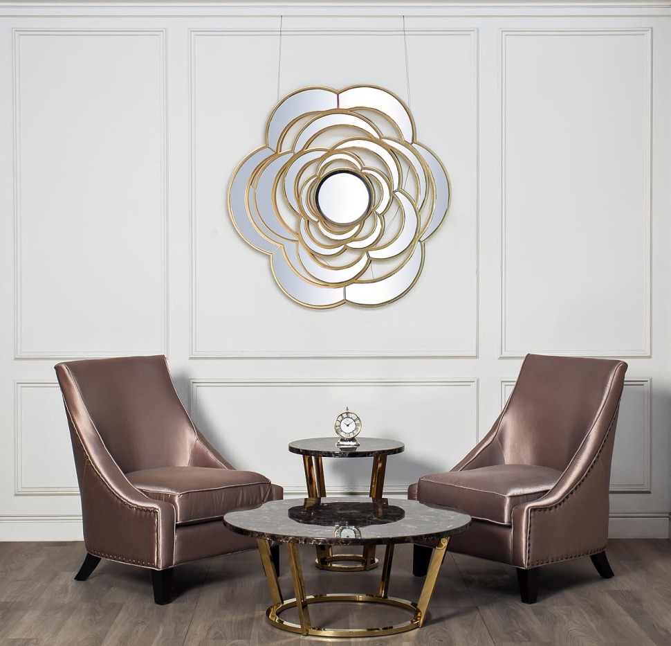 Фото Стол журнальный Dark Emperador  d100*40,6см (TT-00001027) - интернет-магазин МегаТерем в Москве