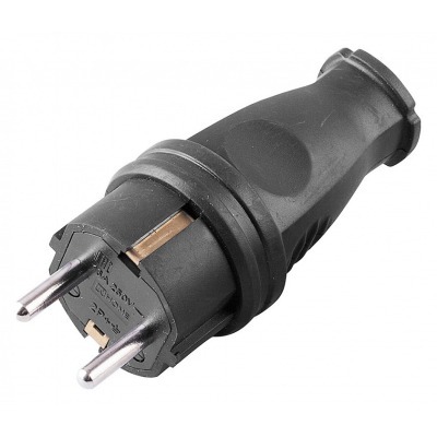 Вилка прямая с заземлением ...