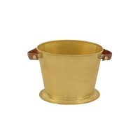 Емкость для охлаждения вина B637-L, металл, кожа, Antique brass, ROOMERS FURNITURE
