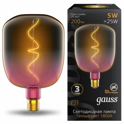 Лампа светодиодная Gauss Colored E27 5Вт 1800K 1010802105 GA_1010802105