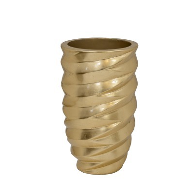 Кашпо волнистое цвет золото...