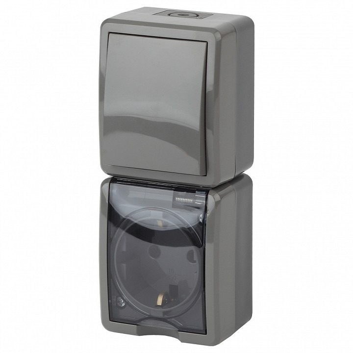 Фото Блок с розеткой и выключателем Эра Эра Эксперт 11-7407-03 ER_B0036005 - интернет-магазин МегаТерем в Москве