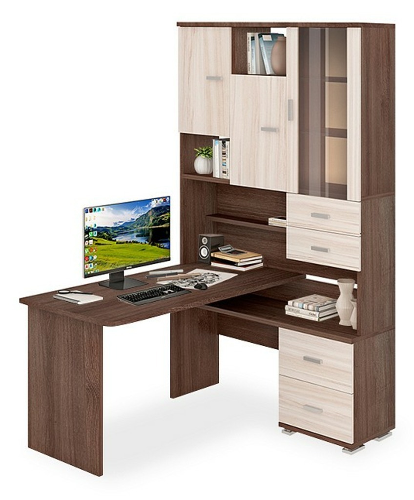 Фото Стол компьютерный Домино СР-620/140 MER_SR-620-140_SHKSH-PRAV - интернет-магазин МегаТерем в Москве